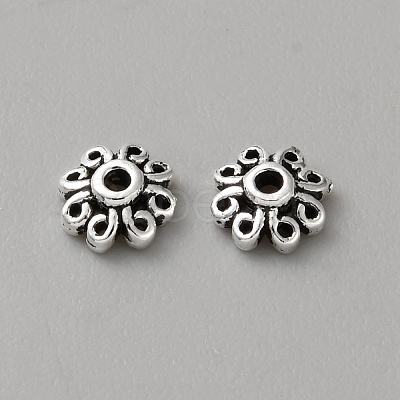 Retro 925 Sterling Silver Bead Caps LS-STER-WH0007-17A-AS-1