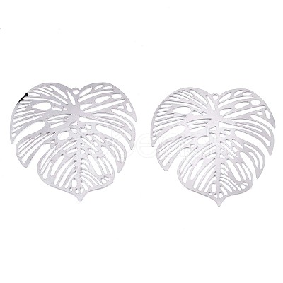 Non-Tarnish 201 Stainless Steel Filigree Pendants X-STAS-R102-21P-1