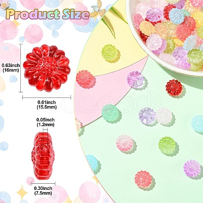 100Pcs 11 Colors Transparent Glass Beads DGLA-CJ0001-02-1