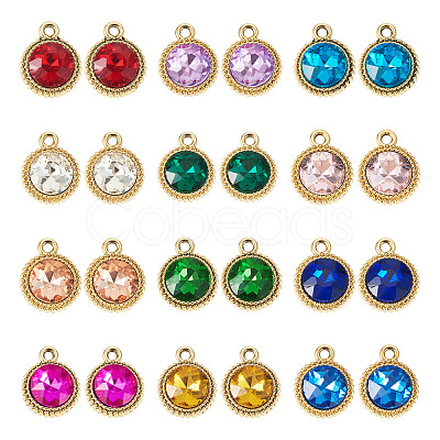 24Pcs 12 Colors K5 Glass Pendants FIND-TA0007-92KCG-1