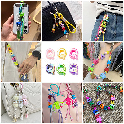 20Pcs UV Plating Opaque Acrylic European Beads OACR-TADJ0001-16Q-1