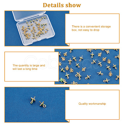 DICOSMETIC 50Pcs Brass Enamel Cup Peg Bails KK-DC0002-56-1