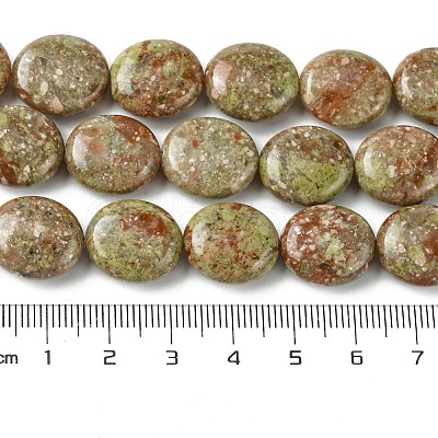 Natural Unakite Beads Strands G-K365-B08-03-1