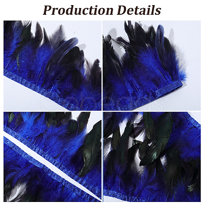 1 Bundle Fashion Feather Cloth Strand Costume Accessories DIY-GF0012-59B-1