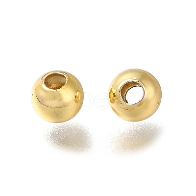 Rack Plating Brass Beads KK-K373-08A-G-1