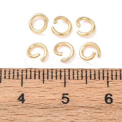Brass Open Jump Rings KK-G604-08G-25-1