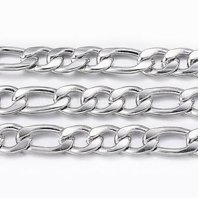 Tarnish Resistant 304 Stainless Steel Figaro Chains CHS-H009-32P-1