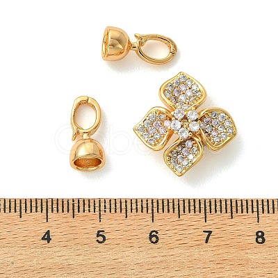 SHEGRACE Brass Micro Pave Clear Cubic Zirconi Fold Over Clasps XGRQ6B151-888G-1
