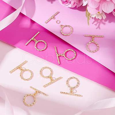 12Pcs Brass Toggle Clasps KK-BBC0025-29-1