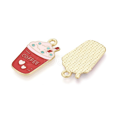 Alloy and Enamel Pendants PALLOY-T093-14G-1