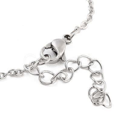 Non-Tarnish Stainless Steel Cable Chain Link Bracelets for Women Men STAS-Z061-01P-11-1