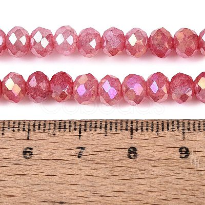Dyed Crackle Imitation Jade Glass Beads Strands EGLA-Q131-02B-06-1