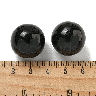 Natural Obsidian Round Ball Figurines Statues for Home Office Desktop Decoration G-P532-02A-25-01-1