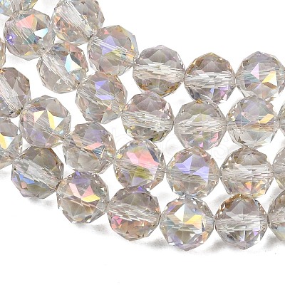 Transparent Electroplate Glass Beads Strands EGLA-N002-34C-B05-1