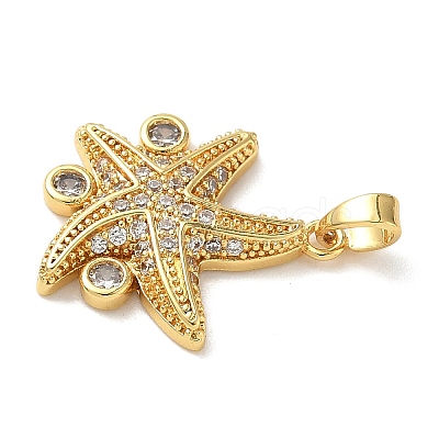 Brass Micro Pave Cubic Zirconia Pendants KK-K305-11A-G-1