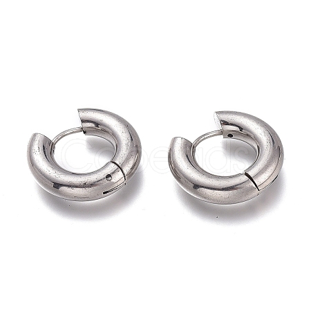 Tarnish Resistant 201 Stainless Steel Huggie Hoop Earrings EJEW-L256-05H-P-1