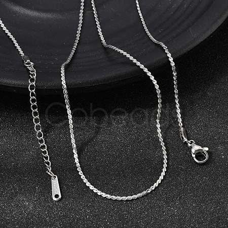 12Pcs 304 Stainless Steel Serpentine Chain Necklaces for Men Women NJEW-H093-19P-03-1