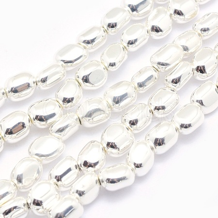 Electroplate Non-magnetic Synthetic Hematite Beads Strands G-L485-17A-S-1