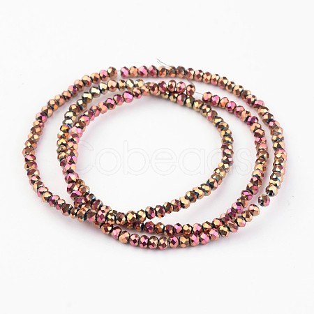 Electroplate Glass Bead Strands EGLA-G014-2mm-FP01-1
