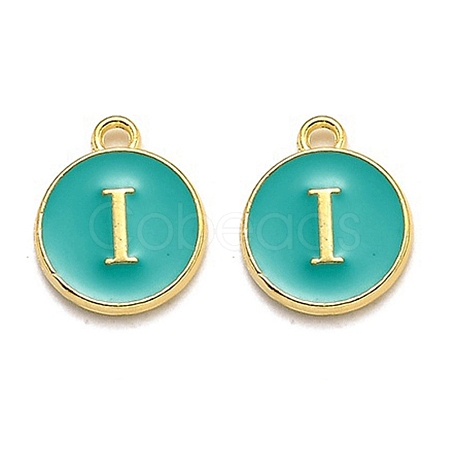 Golden Plated Alloy Enamel Charms LS-ENAM-Q437-15I-1