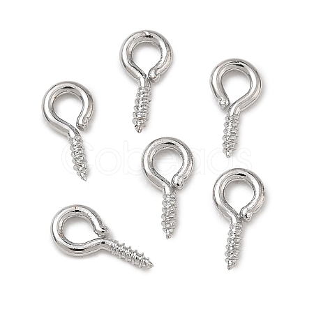 Brass Screw Eye Pin Peg Bails KK-D289-56P-1
