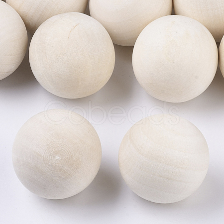 Unfinished Wood Beads X-WOOD-T014-40mm-1