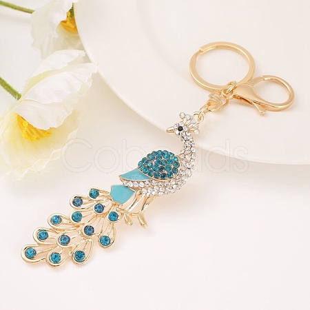 Alloy Rhinestone Keychain PW-WG42533-03-1