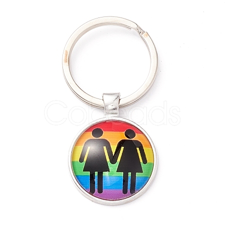 Pride Style Glass Keychain KEYC-F033-01K-1