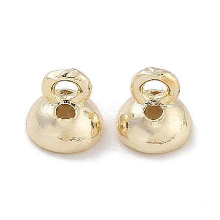 Brass Bead Cap Pendant Bails KK-P284-15G-02-1