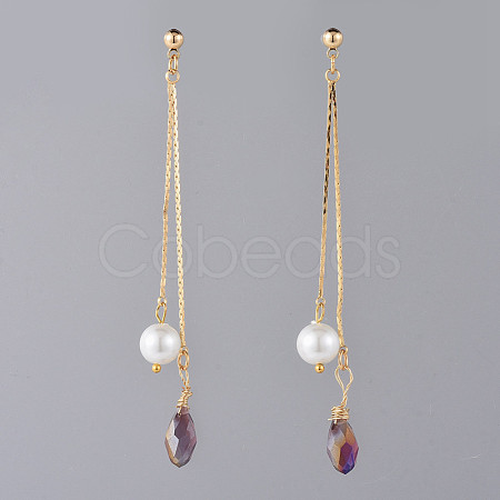 Long Chain Earrings EJEW-JE03691-02-1