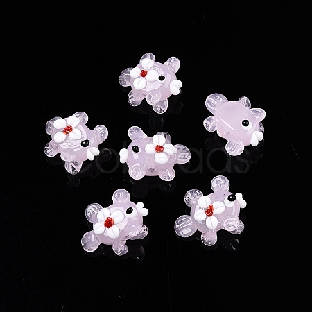 Handmade Lampwork Bumpy Beads Strands LAMP-T021-25B-1