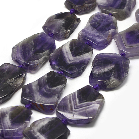 Natural Amethyst Beads Strands G-E401-H07-1