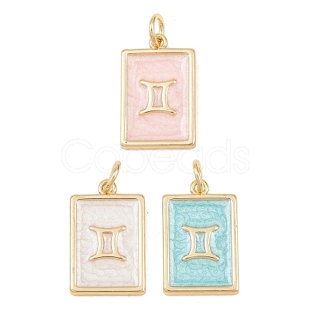 Brass Enamel Pendants KK-CBA62C2-01J-1