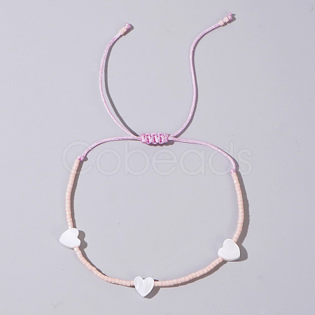 Bohemian Style Glass Seed Beads Braided Bead Bracelets IF6701-4-1