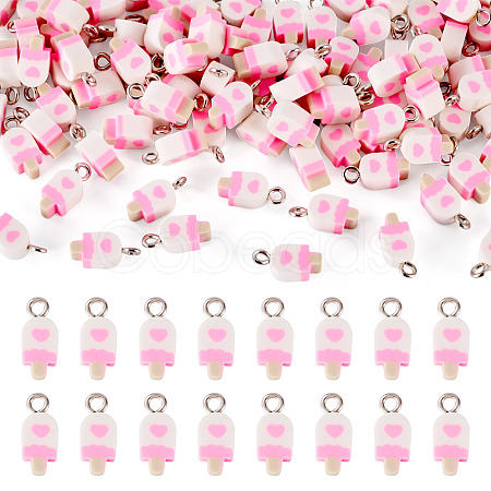 100Pcs Handmade Polymer Clay Charms CLAY-TA0001-96D-1