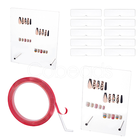 2 Set 2 Style Transparent Acrylic Wearing Armor Display Board DIY-FG0005-37-1