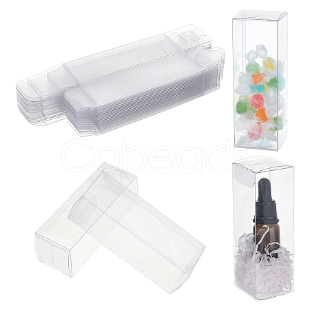 30Pcs Rectangle Transparent Plastic PVC Box Gift Packaging CON-NB0002-11-1