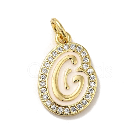 Brass Micro Pave Cubic Zirconia Pendants KK-K354-02G-G-1
