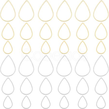 36Pcs 6 Style 304 Stainless Steel Linking Rings STAS-UN0033-66-1