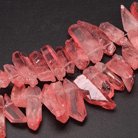 Natural Quartz Crystal Beads Strands G-A142-06C-1
