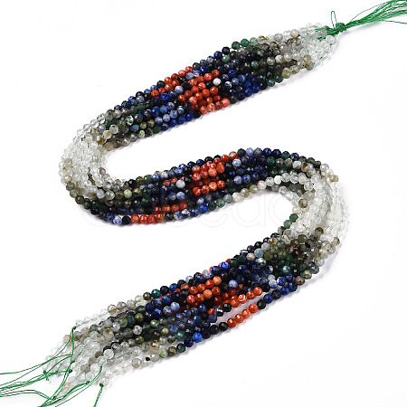 Natural & Synthetic Mixed Gemstone Beads Strands G-D080-A01-01-10-1