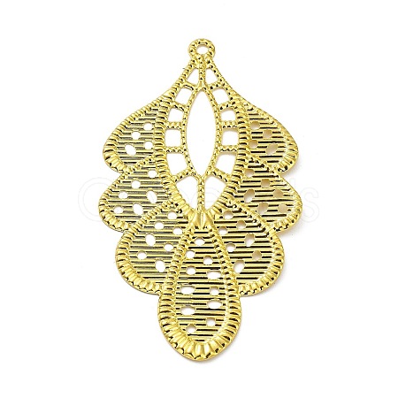 Rack Plating Iron Filigree Big Pendants IFIN-Q134-02G-1