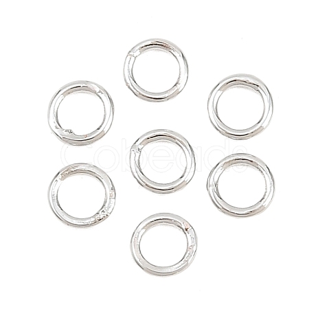 Brass Closed Jump Rings KK-D257-01P-10-1