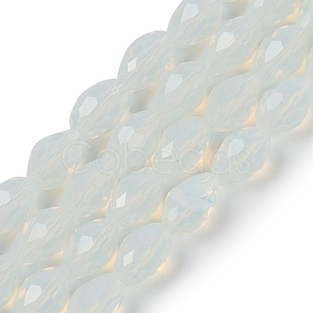 Electroplate Imitation Jade Glass Beads Strands EGLA-N013-J8mm-D02-1