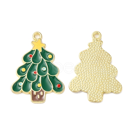 Christmas Alloy Enamel Pendants ENAM-D050-13B-01G-1
