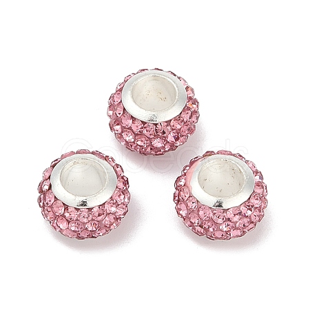Alloy Rhinestone Clay Pave Beads ALRI-D300-03S-12-1