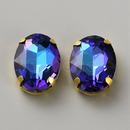 Glass Rhinestone Cabochons GLAA-TAC0024-13G-1