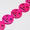 Synthetic Turquoise Beads Strands, Dyed, Halloween Pumpkin Jack-O'-Lantern Jack o Lantern, Fuchsia, 15x3.5mm, Hole: 1mm, about 27pcs/strand, 15.35 inch