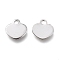 Non-Tarnish Stainless Steel Charms, Stamping Blank Tag, Heart, Stainless Steel Color, 5.64x5.68x0.61mm, Hole: 1.2mm