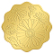 Self Adhesive Gold Foil Embossed Stickers, Medal Decoration Sticker, April Daisy, 5x5cm